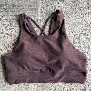 Vuori Elevation High Neck Sport Bra Smoked Plum Purple Medium/Large